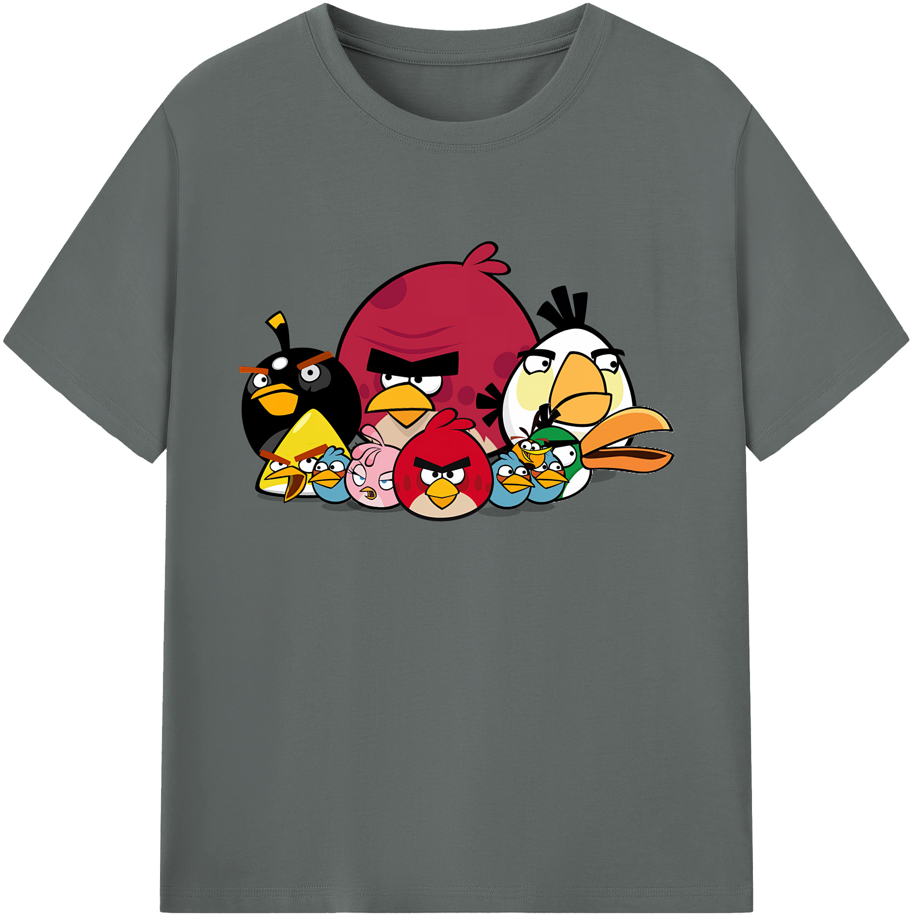 （画像用） Angry Birds アングリーバード 綿100％ メンズ半袖Tシャツ｜肌触りやわらか＆通気性